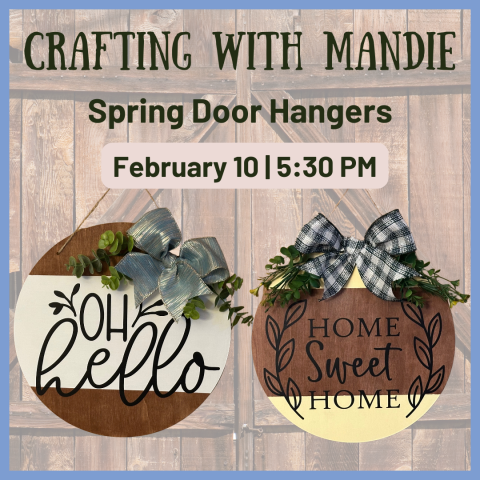 Crafting with Mandie Spring Door Hanger examples