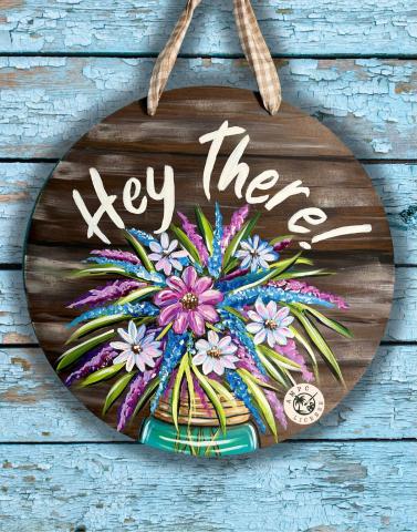 Farmhouse Floral Doorhanger