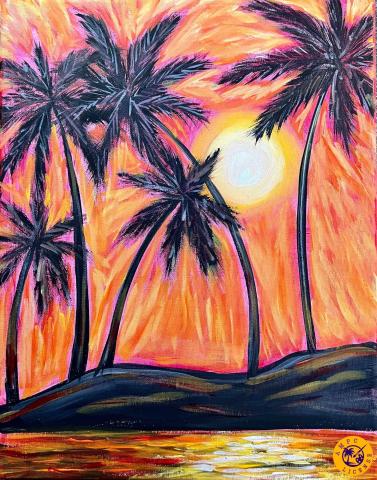 Glowing Sunset Painting