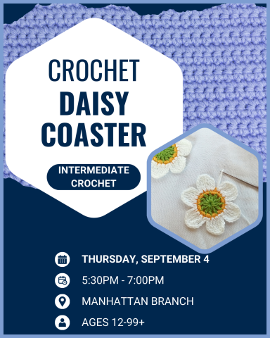 Crochet Daisy Coaster
